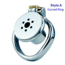 Inverted Cylinder Flat Chastity Cage StyleA Curved Ring