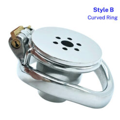 Inverted Cylinder Flat Chastity Cage StyleB Curved Ring