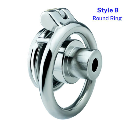 Inverted Cylinder Flat Chastity Cage StyleB Round Ring