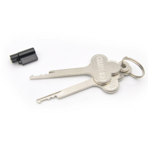 Male Chastity Cage Key With Cylinder Lock Plastic Version Unassembled