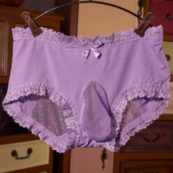 Mens Sissy Pouch Panties With Butt Cheeks Exposed Purple