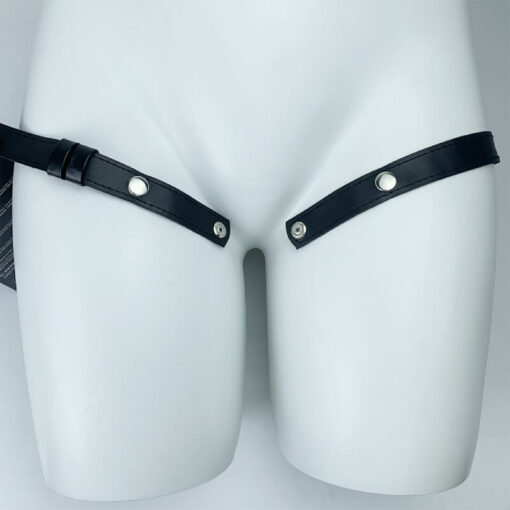Pleather Waist Strap For Chastity Cage Front