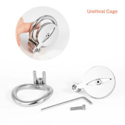 Sissy Flat Urethral Chastity Cage With Waist Strap Urethral Version Accessories
