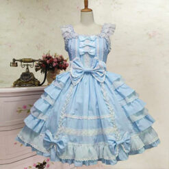 Sissy Luxurious Frilly Princess Dress Blue In Shop