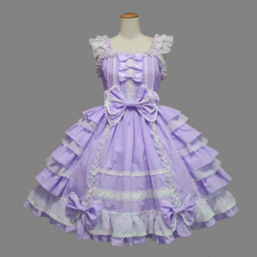 Sissy Luxurious Frilly Princess Dress Purple