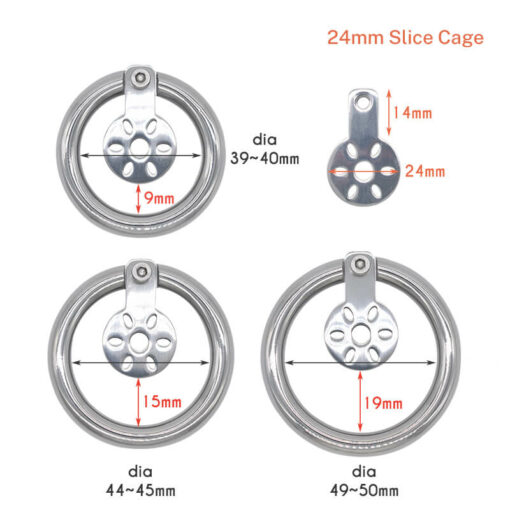 Ultra Slice Flat Chastity Cage 24mm Cage Size