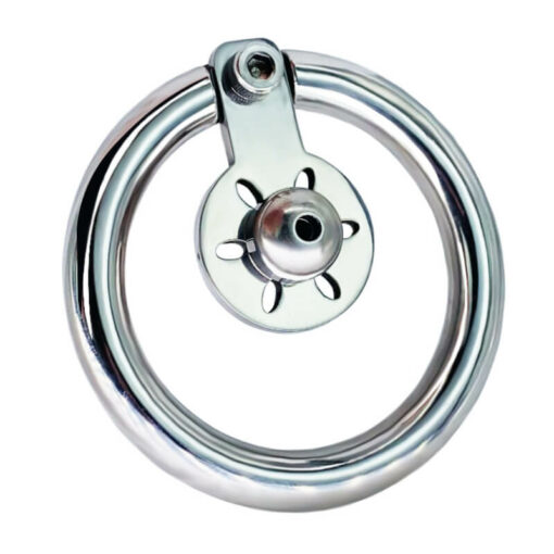Ultra Slice Flat Chastity Cage 24mm Cage With Urethral Tube Front