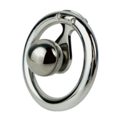 Double Screwed Negative Ball Inverted Steel Chastity Cage Back