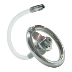 Negative Ball Inverted Steel Chastity Cage With Silicone Tube1