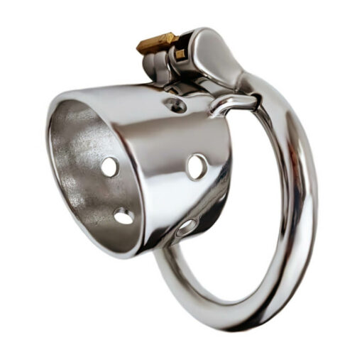 Short Open Ended Tube Chastity Cage With Round Ring1
