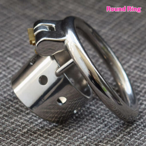 Short Open Ended Tube Chastity Cage With Round Ring3