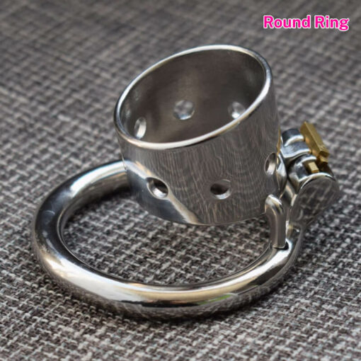 Short Open Ended Tube Chastity Cage With Round Ring4