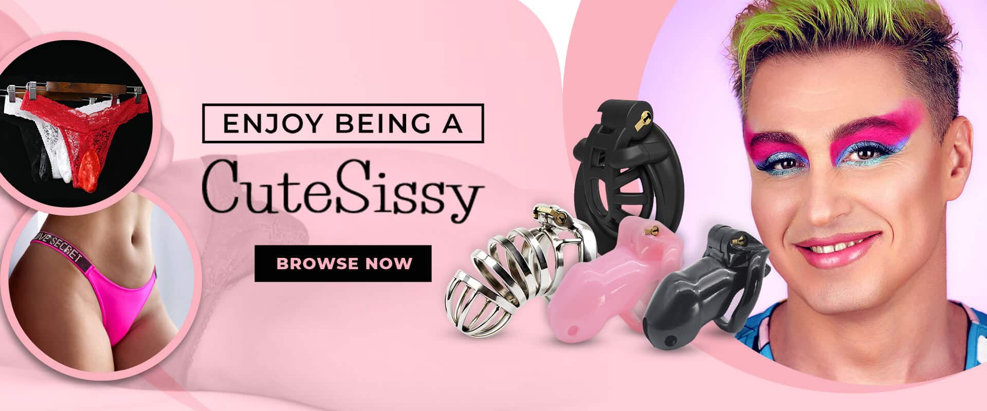 Cute Sissy Store For Chastity, Panties, Lingerie And Crossdresser Dresses