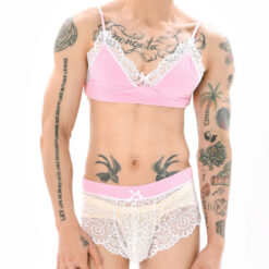 Cute Sissy Bra And Panties For Training Model Pink