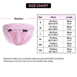 Frilly Lace Ruffled Crossdress Sissy Maid Panties Briefs Underwear Size Chart