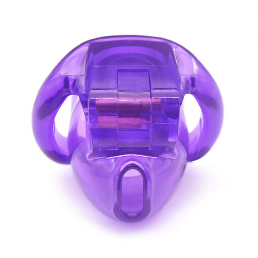 Resin Holy Trainer V3 Nub Chastity Cage Purple Front