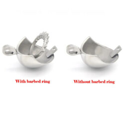 Anti Pullout Steel Egg Chastity Device Barbed Ring