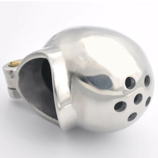 Anti Pullout Steel Egg Chastity Device Bottom Holes
