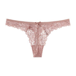 Full Lace Stretch Femboy Thong Pink