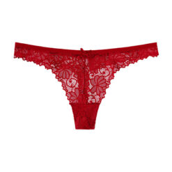 Full Lace Stretch Femboy Thong Red