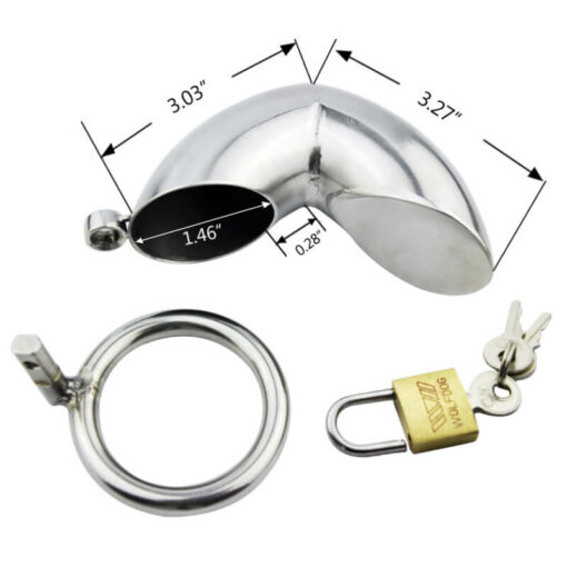 Full Restraint Steel Curve Chastity Cage Accessories