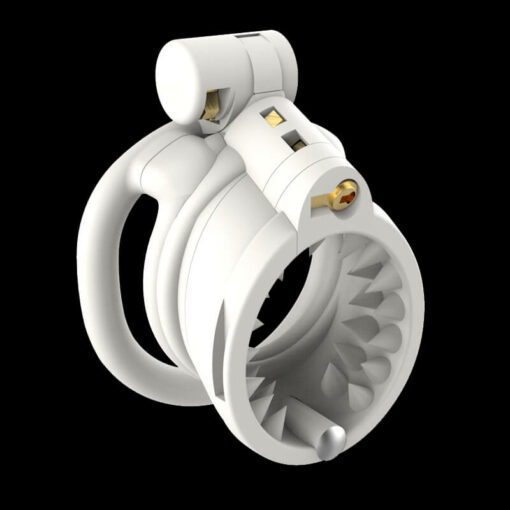 Kali's Teeth Bracelet Double Lock Chastity Cage White Without Cap