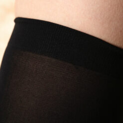 Thigh High Elastic Velvet Stockings Black Fabric Detail