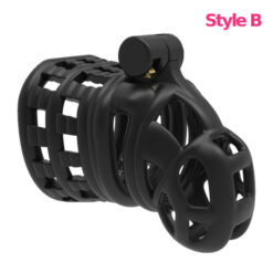 Anti-Pullout Cone Ring Chastity Cage StyleB