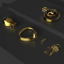 Gold Metal Micro Glans Penis Chastity Cage Accessories
