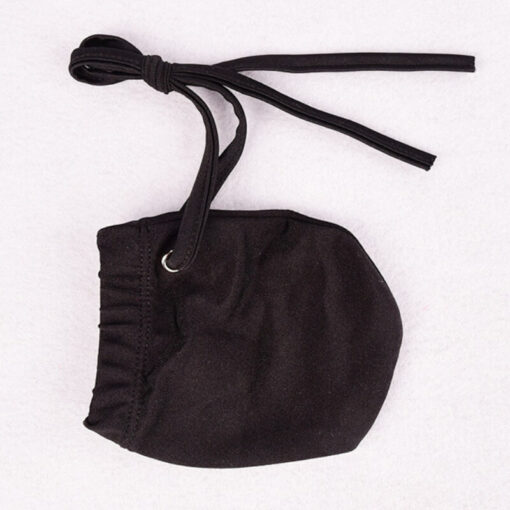 Modesty Cock Warmer Drawstring Penis Pouch Black