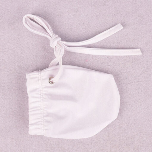 Modesty Cock Warmer Drawstring Penis Pouch White