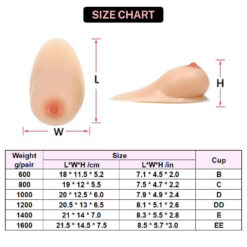 Self Adhesive Saggy Silicone Breast Forms Fake Boobs