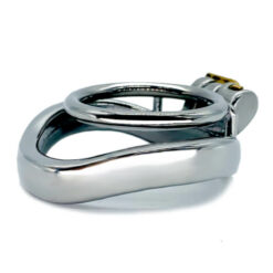 Steel Cock Ring Chastity Cage Round Cock Ring With Curve Ring Side