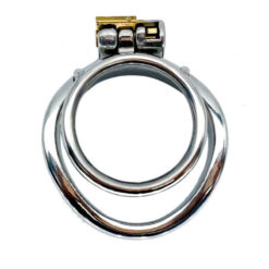 Steel Cock Ring Chastity Cage Round Cock Ring With Curve Ring Top