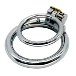 Steel Cock Ring Chastity Cage Round Cock Ring With Round Ring Side