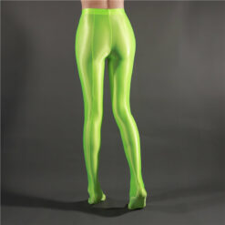 Glossy Goddess Tights for Male Sissies Green3