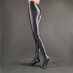 Glossy Goddess Tights for Male Sissies Grey2