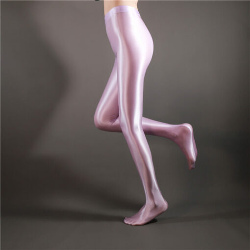 Glossy Goddess Tights for Male Sissies Purple1