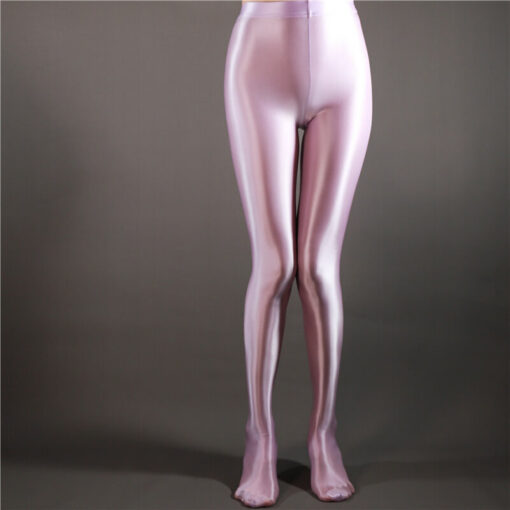 Glossy Goddess Tights for Male Sissies Purple2