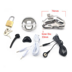 Penis And Testicle Shocker Stainless Steel Sissy Chastity Cage Small Accessories