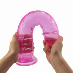 Adam And Eve Crystal Clear Jelly Dildos Pink5