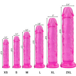 Adam And Eve Crystal Clear Jelly Dildos Size