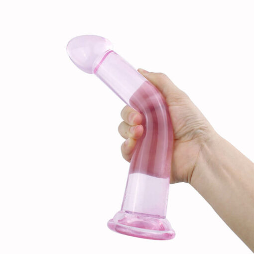 Clear Dildo Butt Plugs With Suction Cup Pink2