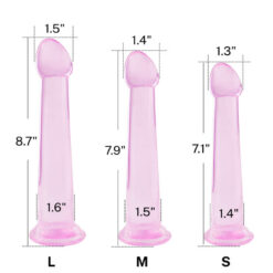 Clear Dildo Butt Plugs With Suction Cup Size