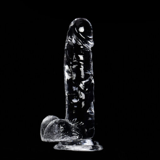 Clear Jelly Dildo With Balls Clear1