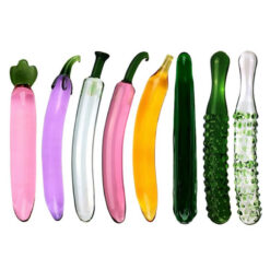 Cute Glass Vegetable Dildos Butt Plug
