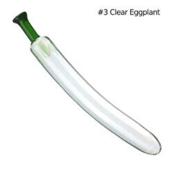 Cute Glass Vegetable Dildos Butt Plug Clear eggplant dildo