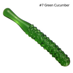 Cute Glass Vegetable Dildos Butt Plug Green cucumber dildo