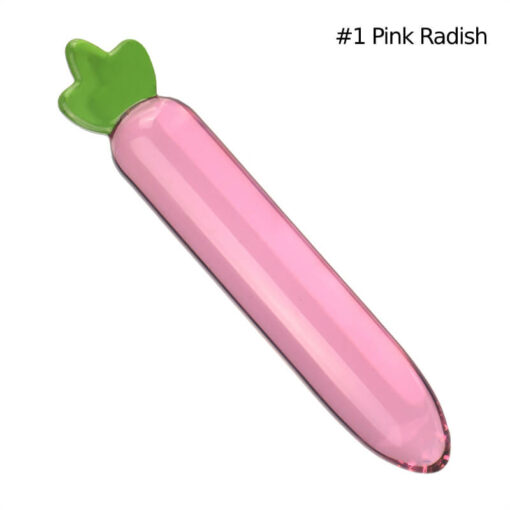 Cute Glass Vegetable Dildos Butt Plug Pink radish dildo