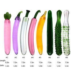 Cute Glass Vegetable Dildos Butt Plug Size